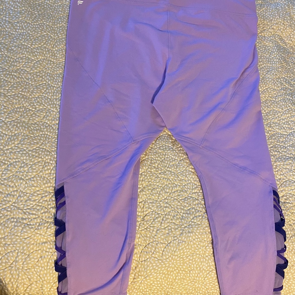 Fabletics purple power-hold athletic leggings